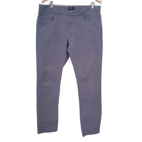 𝅺THEORY Raffi Grey Preppy Slim Fit  Office Date Night City Chic Jeans -  Men's - Picture 5 of 10
